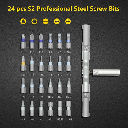 (OFF 50%) 24 in 1 Magnetic Screwdriver Set