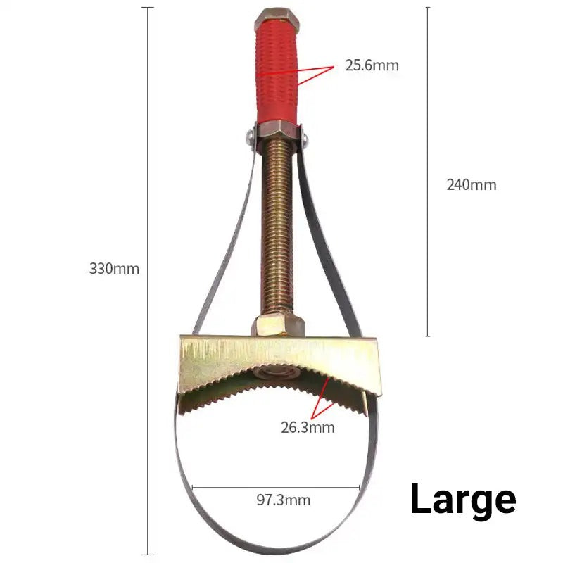 Auto Oil Filter Wrench with Adjustable Steel Strap