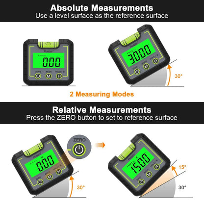 (OFF 50%) Huepar Digital Level Angle Gauge Magnetic Protractor